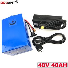 Rechargeable Lithium ion battery 48V 40AH Electric bike battery For Bafang BBSHD 1500W 2000W Motor +5A Charger Free Shipping