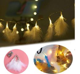 Christmas Led/Lights fairy lights Christmas feather string light garland led curtain for wedding/home/party/birthday decoration