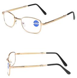 Portable Fashion Folding Reading Glasses Rotation Eyeglass +1.0 +1.5 +2.0 +2.5 +3.0 +3.5 +4.0 with cases box gift
