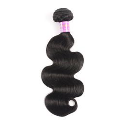 100% unprocessed Brazilian virgin human hair wefts body wave style 8 -30 inch natural color DHL Free Hair Extensions