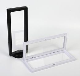 230x90x20mm Clear PET Membrane box Holder Floating Display Case Earring Gems Ring Jewelry Suspension Packaging Box SN1325