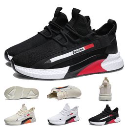 Cheap Wholesale Mens Running Shoes Black White Beige Red Jogging Walking Shoes Breathable Trainers Sports Sneakers Size 39-44 Made in China