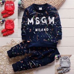 Bambino 2pc Ragazzi Vestiti per bambini T Shirt + Pantaloni Abbigliamento sportivo per bambini Abbigliamento Abbigliamento per bambini Autunno Bambini Abiti firmati Ragazzi 1 4 anni