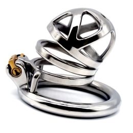 Chastity Device For Men Metal Cage Stainless Steel Cock Cages Belt Penis Ring Sex Toys Bondage Lock Adult Products 05C