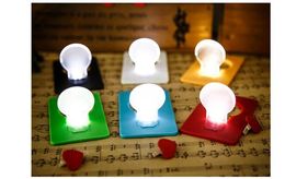 Christmas decorations Novelty Items Emergency ABS Small THIN Portable LED Card Light Bulb Lamp Pocket Wallet Size