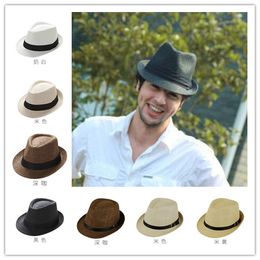 quality panama hats ventilate straw hat jazz hat fedora hat man women sun hats stingy brim hats for summer