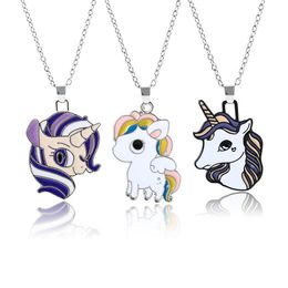 Licorne Pendentif Colliers Pour Enfants Garçons Et Filles Femmes élégant Meilleurs Amis Amitié Collier Chaîne Bijoux Pegasus Cheval Collier
