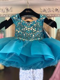 Children Pageant Dresses for Toddler Infant Baby Girl Little Miss 2019 Unique Turq Blush Cupcake Glitz Kid Birthday Wedding Guest Party Gown