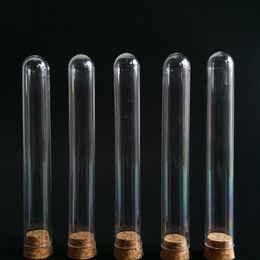 Clear Food Grade PS Plastic Test Tube with Cork Stopper 15x100mm 11ml Free Shipping Wholesale WB1229