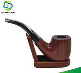 2024 Top-quality mahogany smooth pipe, flannel cloth, bucket bag packing, old-fashioned and convenient filter cigarette holder