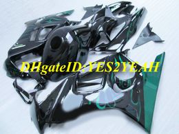 Top-rated Motorcycle Fairing kit for Honda CBR600F3 97 98 CBR600 F3 1997 1998 ABS Green flames black Fairings set+Gifts HQ35
