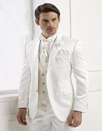 New Style Groomsmen Shawl Lapel Groom Tuxedos Beige Men Suits Wedding/Prom/Dinner Best Man Blazer ( Jacket+Pants+Tie+Vest) G241