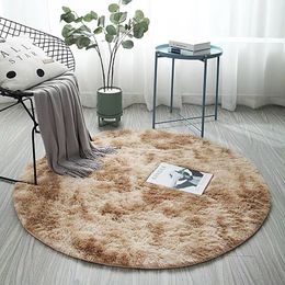 FBC19011004 Nordic Style Gradient Carpet Non slip Thicker Rugs Bathroom Area Round Mat For Living Room Soft Bedroom Floor Mats