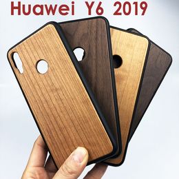 Recommended Creative Wood Mobile Phone Case For Huawei Y6(2019) P30 lite P40 PLUS P20 pro P10 Full body protective back Cover