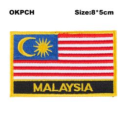 Free Shipping 8*5cm Malaysia Shape Mexico Flag Embroidery Iron on Patch PT0114-R