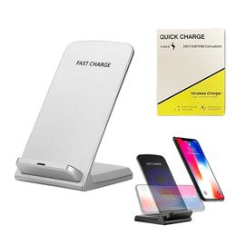 2 Coils Wireless Charger For iPhone 11 XS max 8 Plus Qi Wireless Fast Charging Stand Pad For Samsung Note 9 S9 All Qi-enabled Smartphones