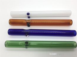 New arrival Coloured Steamrollers glass hand pipes Labs smoking pipes Coloured hand glass tobacco spoon pipe GR brand logo 11.5 17.5mm