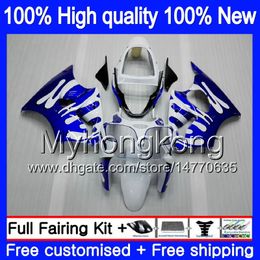 Body For KAWASAKI ZX 600 CC 6 R ZX636 ZX-6R 2000 2001 2002 212MY.9 Blue flames ZX 636 600CC ZX 6R ZX-636 ZX600 ZX6R 00 01 02 Fairings