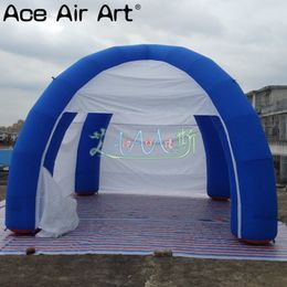 Custom 6m diameter air balloon inflatable spider tent with 4 beams and zipper doors/curtains dome marquee for outdoor trade/promotion