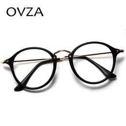 Wholesale-OVZA Retro Metal Round Eyeglasses Frames Women Vintage Men Optics Frame Trant Lens Glasses Ultralight A166