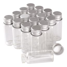 wholesale 100 pieces 4ml 16*40mm Glass Bottles with Aluminium Caps Mini Glass Bottles Tiny Jars Vials