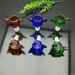 Color Wing Glass Bubble Head Converter 14mm Wholesale Bongs Oil Burner Pipes Water Pipes Glass Pipe Oil Rigs Smoking Free Shipping