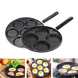 4/7-hole Frying Pot Thickened Omelet Pan Non-stick Egg Pancake Steak Pan Cooking Egg Ham Pans Breakfast Maker