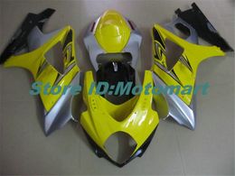 Motorcycle Fairing kit for SUZUKI GSXR1000 K7 07 08 GSXR 1000 2007 2008 ABS yellow black Fairings set+gifts SBC52