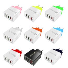 QC 3.0 Wall Charger Fast Charging Quick Charge For iphone Charger Travel Adapter 3 USB Ports Adapters for IPAD Samsung Huawei Xiaomi