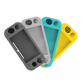 DOBE TNS-19180 Silicone Case with Tempered Film Rocker Cap Set for Nintendo Switch Lite Game Console - Yellow