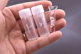 Dhl-freies Glasölbrennerrohr Zigarette Filter Clear Glass Straw Tube Filter Tipps für Bong Dab Rig mit Kunststoff Pille Geschenk Aufbewahrungsbox