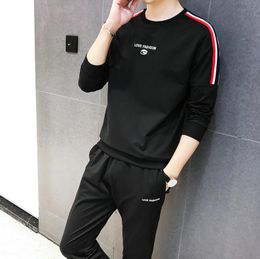 Mens Fashion Designer Tracksuit Spring Autumn Casual Long Sleeve Sportswear Men Solid Color Letter Print Sweat Suits