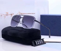 Luxury-Mens Women Metal Frame Designer Sunglasses Luxury Sunglasses Adumbral Beach Style G1235 Glasses UV400 7 Colours High Quality with Box