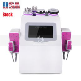 Professional 6 In 1 Ultrasonic Cavitation RF Radio Frequency Vacuum Ultrasound Weight Loss Skin Tightening Machine