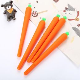 300 pcs/lot Creaive Carrot Roller Ballpoint Pen 0.5mm Orange Vegetable Shape Stationery Christmas Gift LX1151