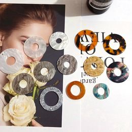 acrylic plate Ring with hole acetate pendant round circle charm diy Jewellery accessories for earrings ear clip necklace