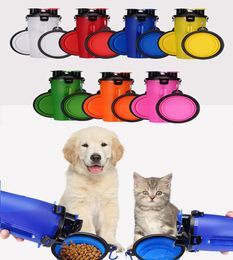 Pet Dog Food Water Bottle Portable Foldable Pets Travel Bowl For Dogs Cats Drinking Water Outdoor Portable Puppy Supplies 24pcs