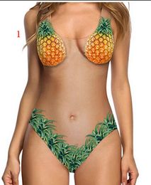 NEW Home clothing fruit pajamas Swimsuit Europe and America sexy melon skin color ladies one-piece bikini swimsuit swimsuit