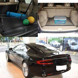 For Aston Martin Rapide Car Auto vehicle Black Rear Trunk Cargo Baggage Organizer Storage Nylon Plain Vertical Seat nets