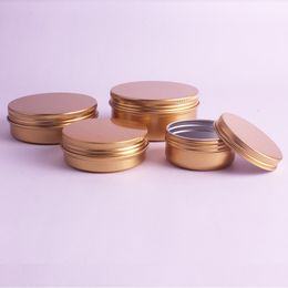 50g 60g Top Quality Cream Refillable Metal Aluminum Jar Tin Screw Thread Cosmetic Lip Balm Mask Ointment Containers 50pcs/lot