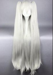 WIG Long White Ponytails Cosplay Party Costume Full Wig Fashion Women Syle