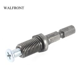 Freeshipping 10pcs Hex Shank Drill Chuck Adapter 3/8"-24UNF Thread Electric Hammer Drill Chuck Screw Joint Lever Steel Woodworking Tools