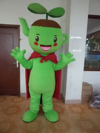 Halloween teapot boy Mascot Costume High Quality Cartoon Green germ Anime theme character Christmas Carnival Party Fancy Costumes