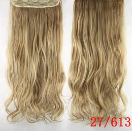 Hair Wefts Products High Temperature Silk Curling Clip Curtain Synthetic Hair Extensions Curly Clip Hair Curler