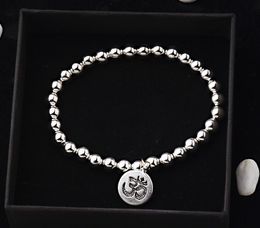 20pcs/lot Alloy Beads Lotus OM Buddha Charms Yoga Bracelet For Men Women Bracelets