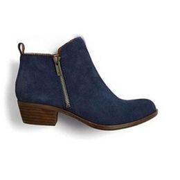 Sıcak Satış-Yeni Kadın Moda Çizme Sıcak Satış Chunky Topuk Tek Boots Sonbahar / Kış Artı boyutu Kadın Deri Marka Ayak bileği Ayakkabı 35-43 varış