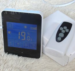 Freeshipping Infrared remote control Ultra-thin screen fan coil thermostat