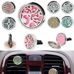 Home Essential Oil Diffuser For Car Air Freshener Perfume Bottle Locket Clip With 5PCS Felt Pads Home Fragrances 23 Styles XD20314