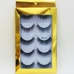 Fashion luxury mink lashes set 5 pairs thick natural long eyelash extensions handmade reusable false eyelashes 10 models DHL Free