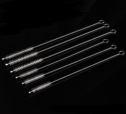 7.9inch/9.5inch Length Stainless Steel Straw Pipe Cleaners 20cm/24cm Nylon Straw Cleaning Brush for Bottle SN592